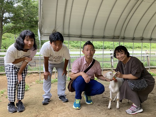 ふれあい体験のお客様・本日のかつらお